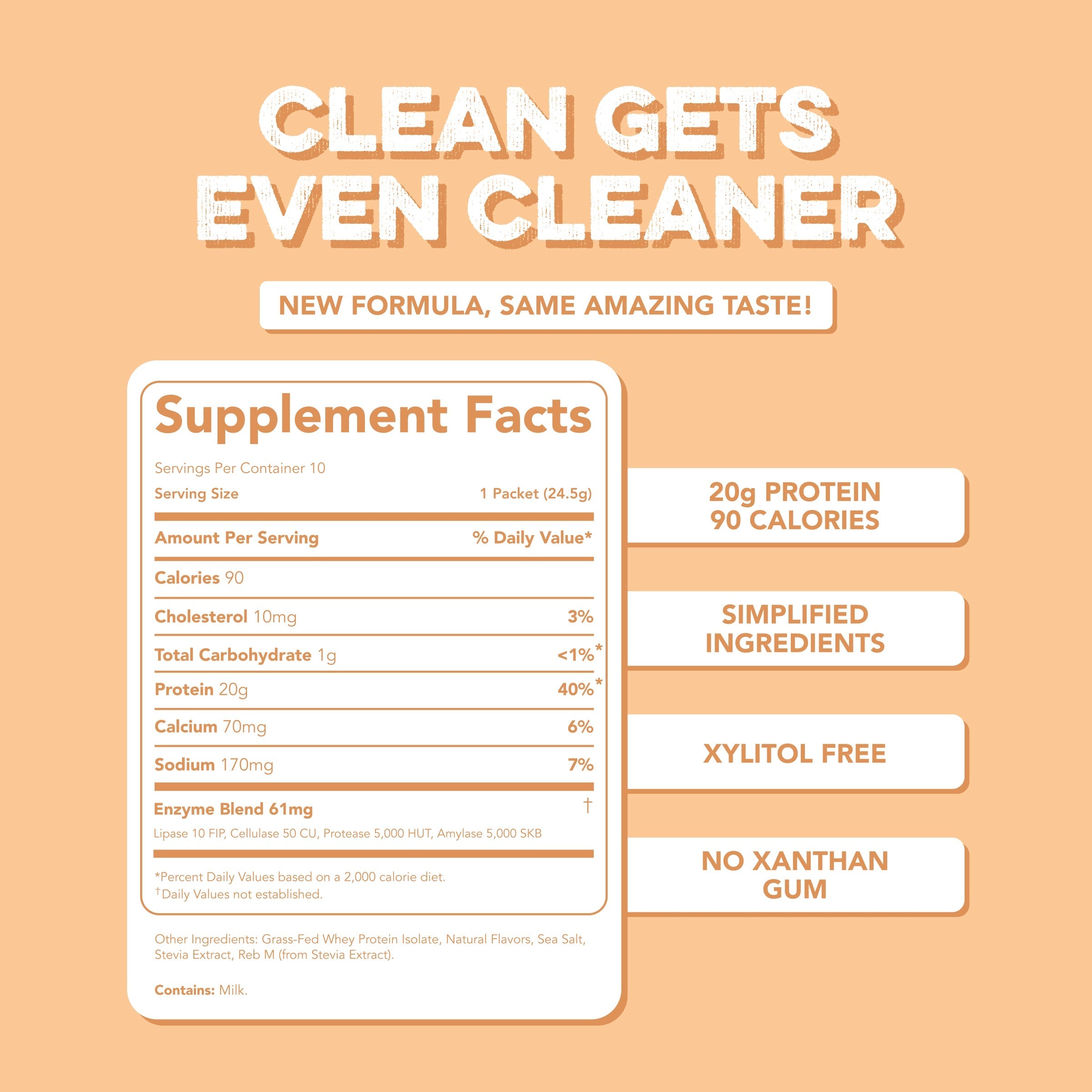 Protein Powder: Coconut Cream (10 Single Serving Stick Packs)